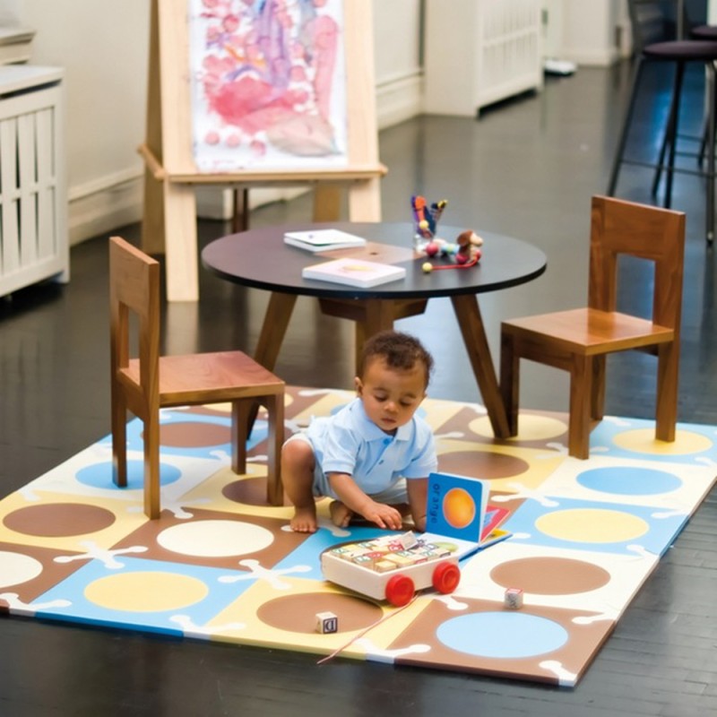 Blue/Gold Playspot Play Mat Foam Floor Tiles