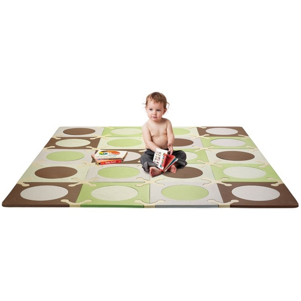 Green/Brown Playspot Foam Floor Tiles