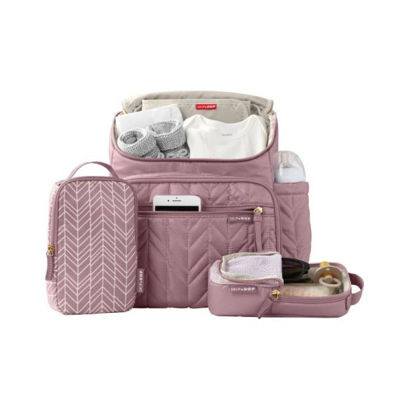 Mauve Forma Nappy Bag Backpack