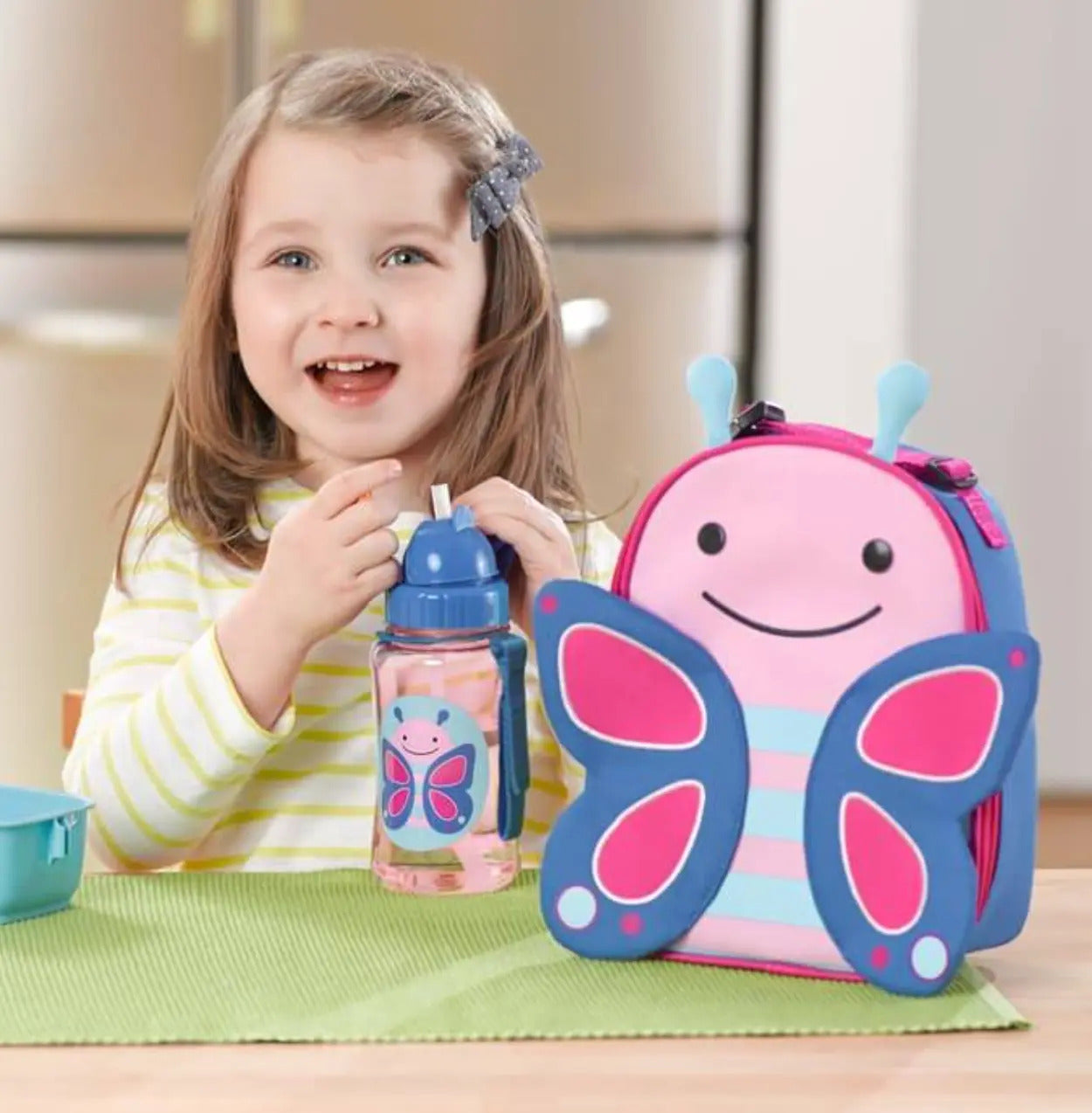 Zoo PP Straw Bottle - Butterfly