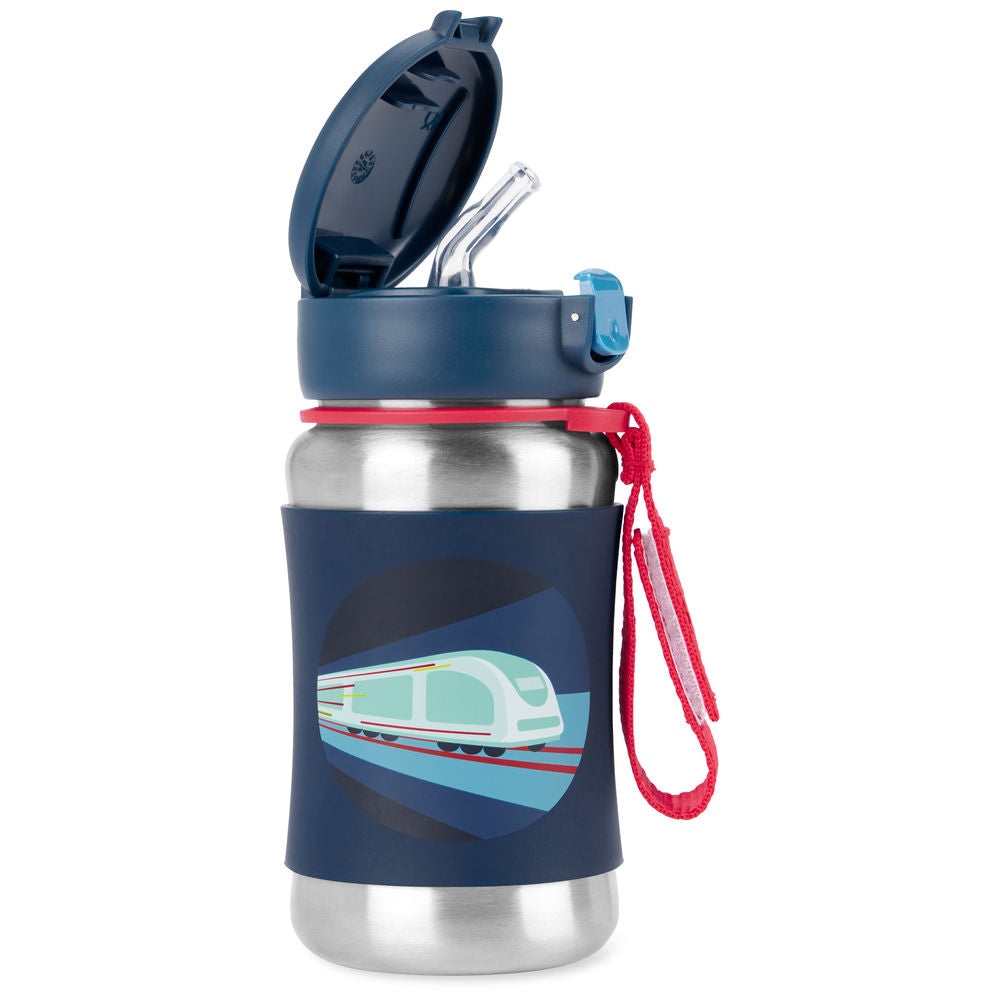Spark Style Stainless Steel Straw Bottle - Train