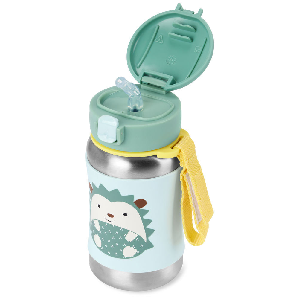 Skip Hop Zoo Stainless Steel Straw Bottle - Hedgehog