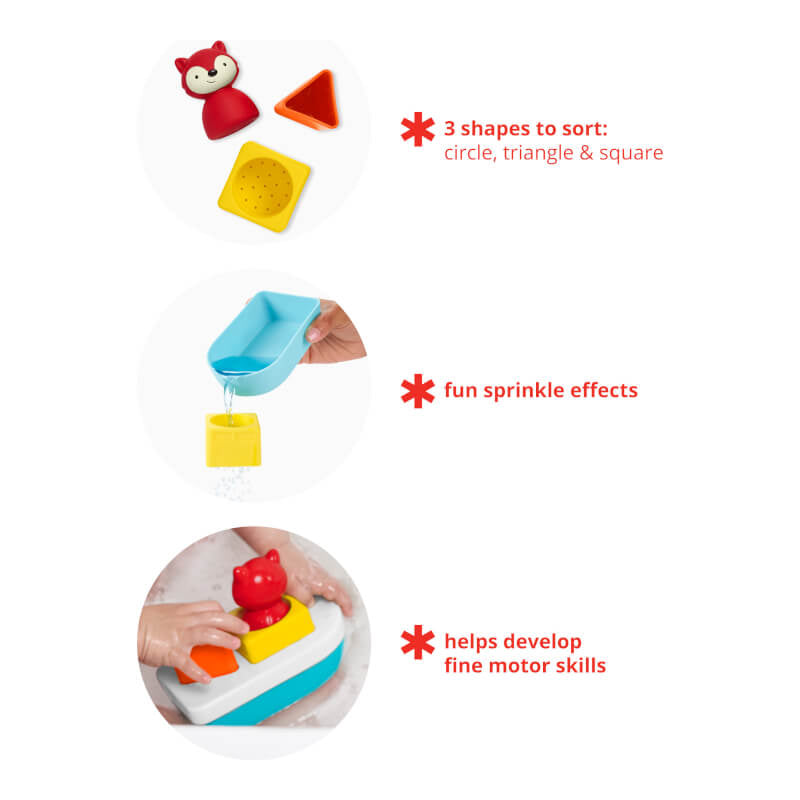 Zoo Sort & Stack Boat Bath Toy