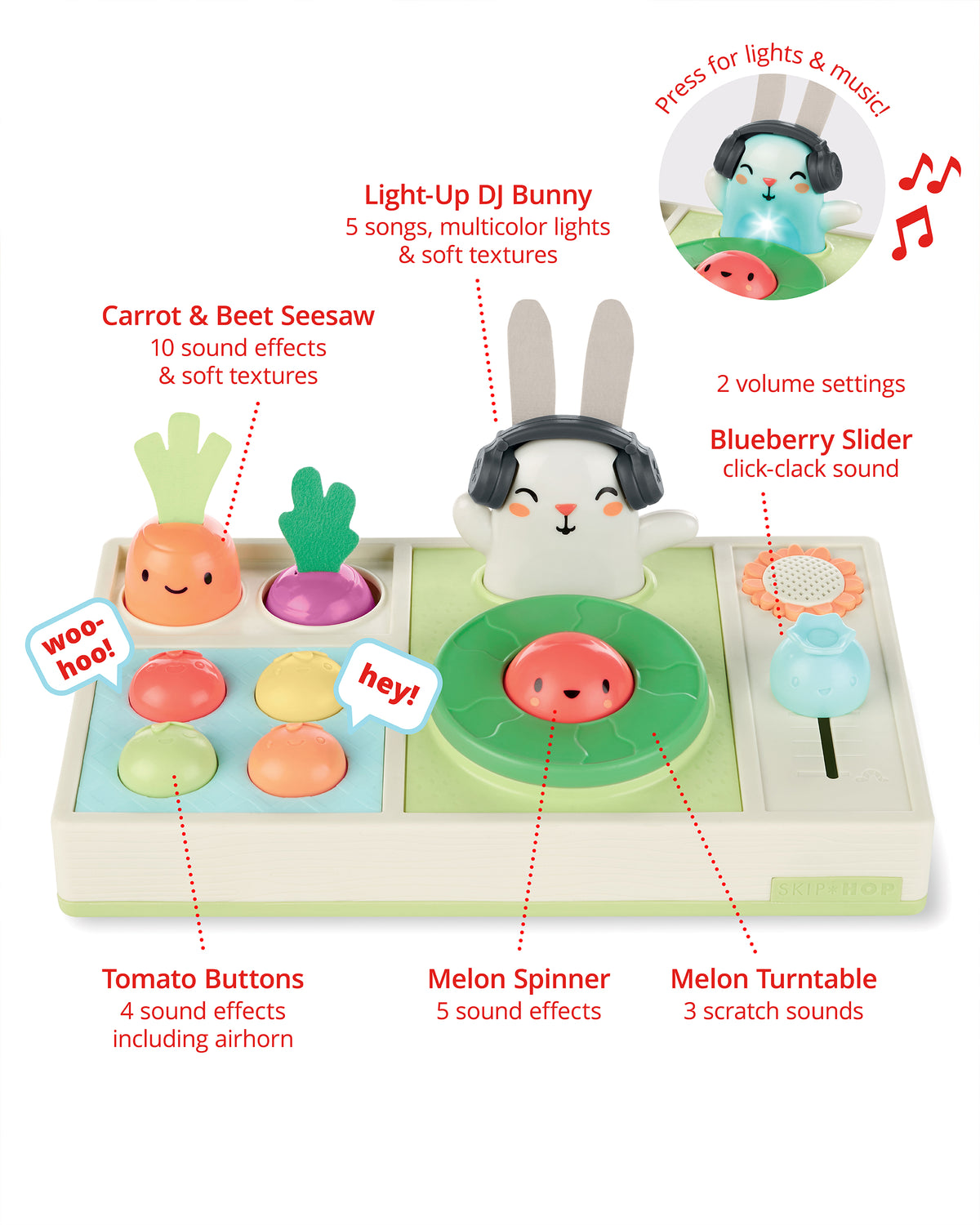 Farmstand Let The Beet Drop DJ Set Baby Musical Toy