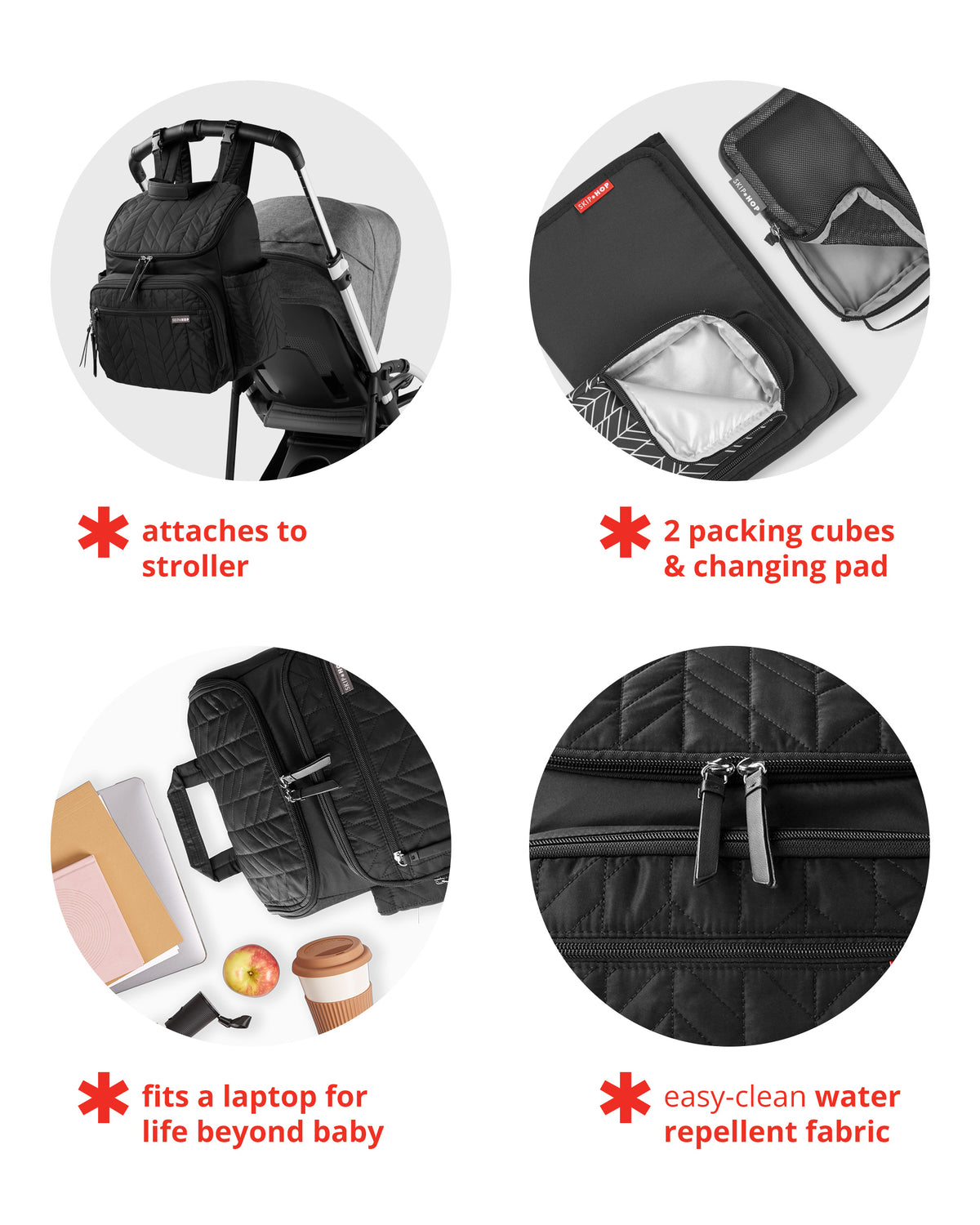 Forma Backpack Nappy Bag - Black