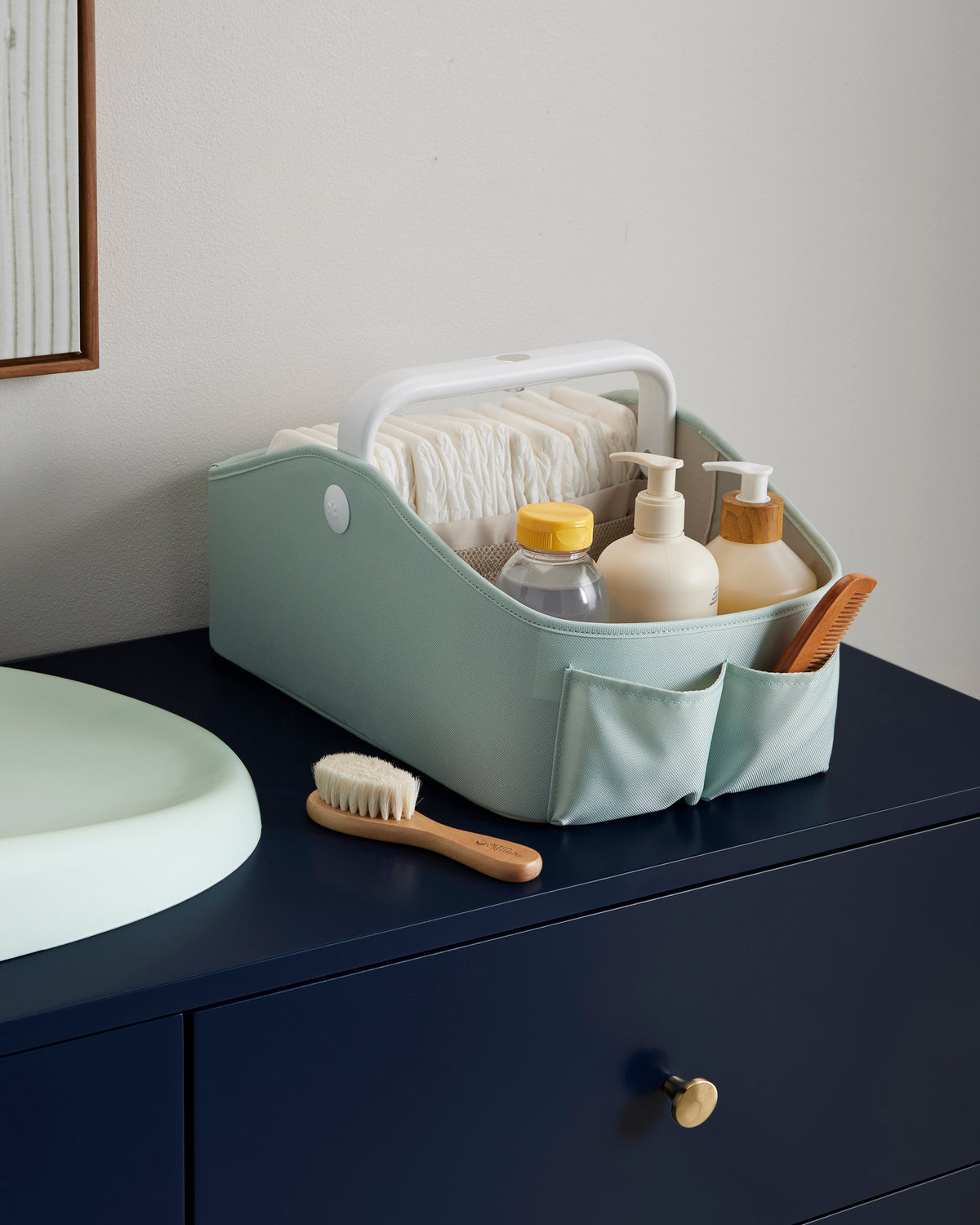 Light Up Nappy Caddy - Sage