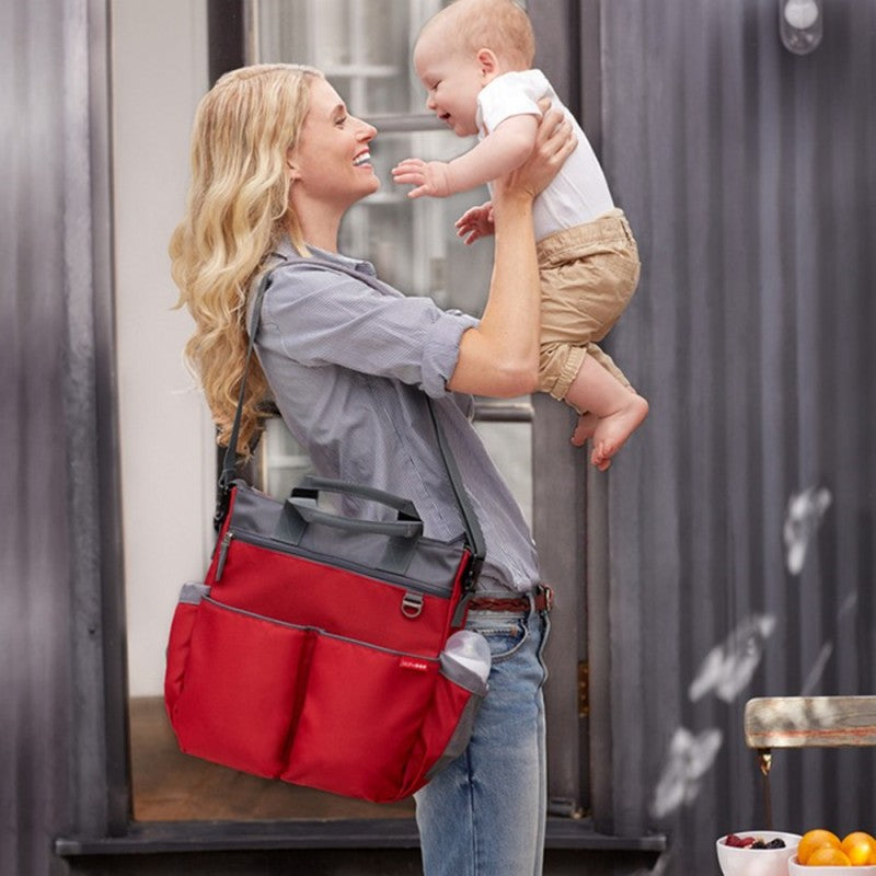 Duo Signature Nappy Bag - Red