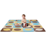 Blue/Gold Playspot Play Mat Foam Floor Tiles