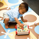 Blue/Gold Playspot Play Mat Foam Floor Tiles