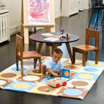 Blue/Gold Playspot Play Mat Foam Floor Tiles