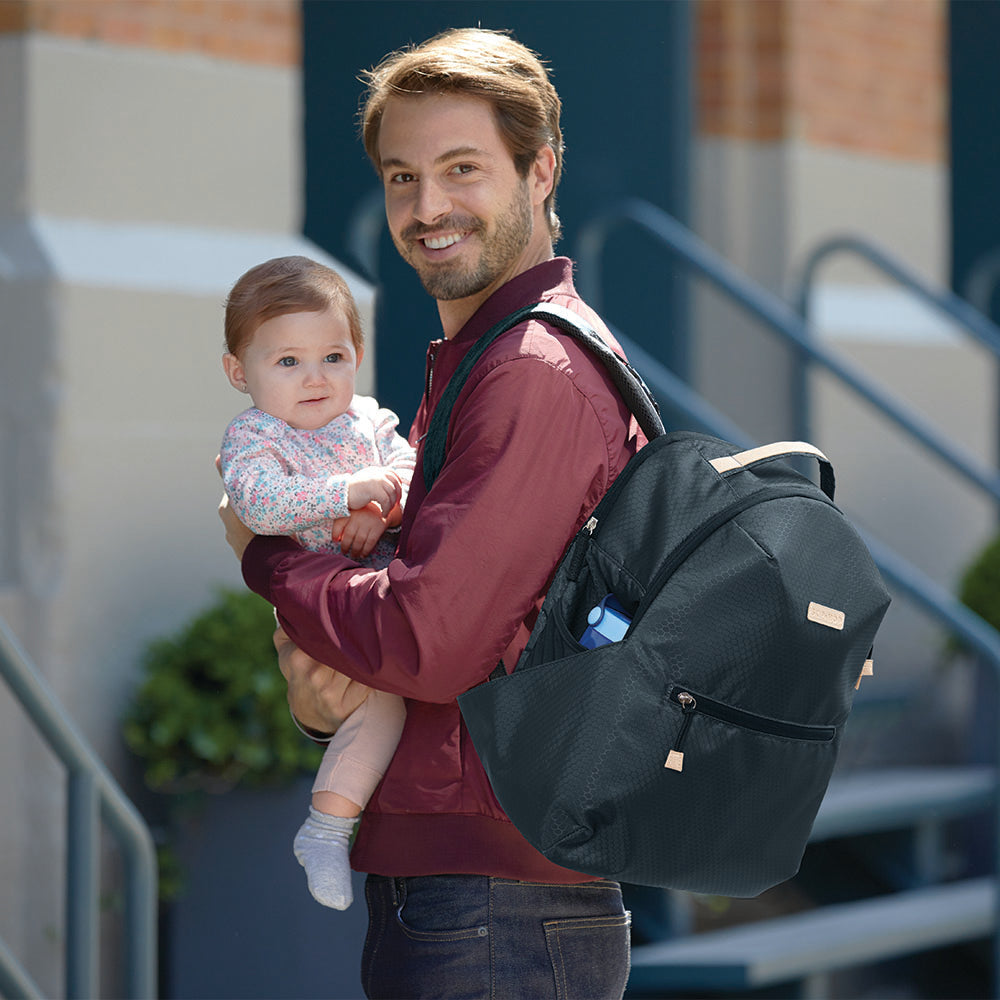 Go Envi Eco Friendly Nappy Backpack - Blue Grey Hex