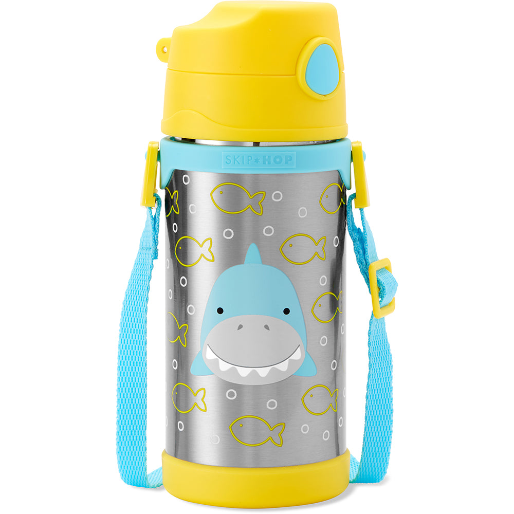 Skip Hop Zoo Simon Shark Stainless Steel Straw Bottle
