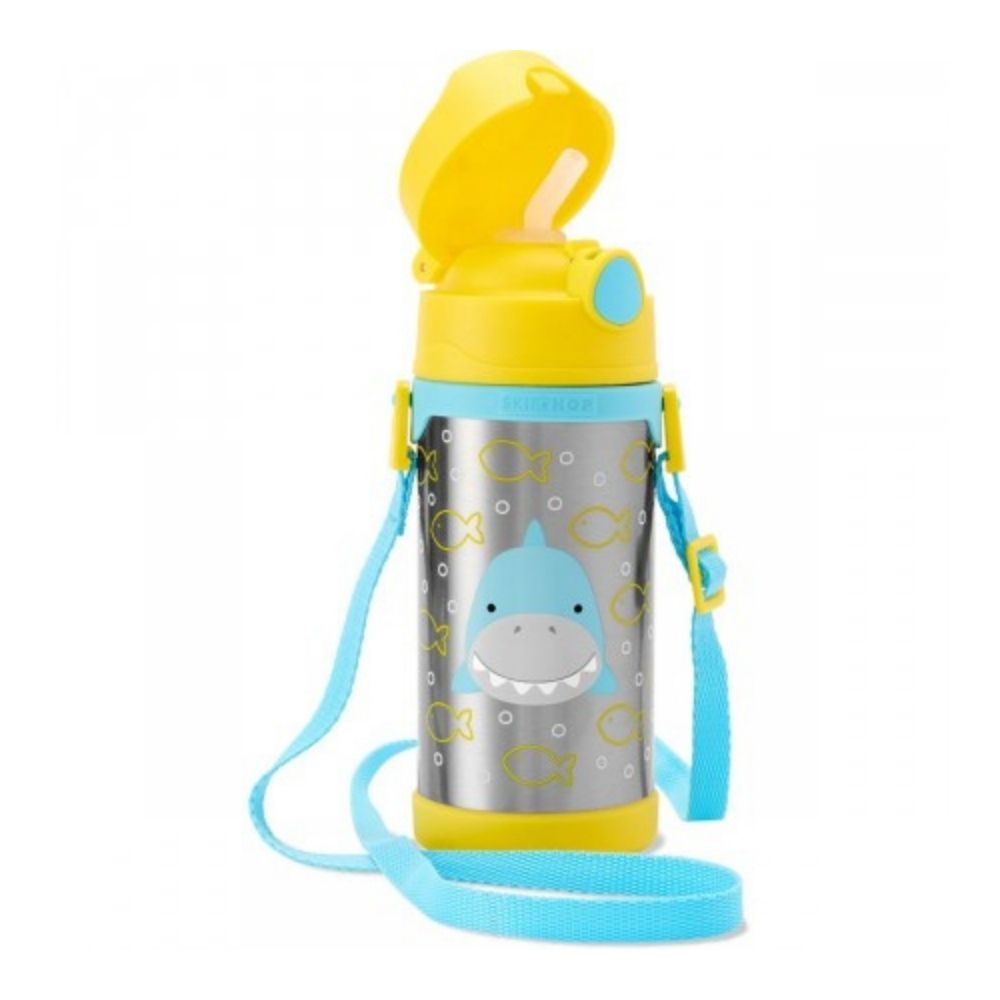 Skip Hop Zoo Simon Shark Stainless Steel Straw Bottle (1)