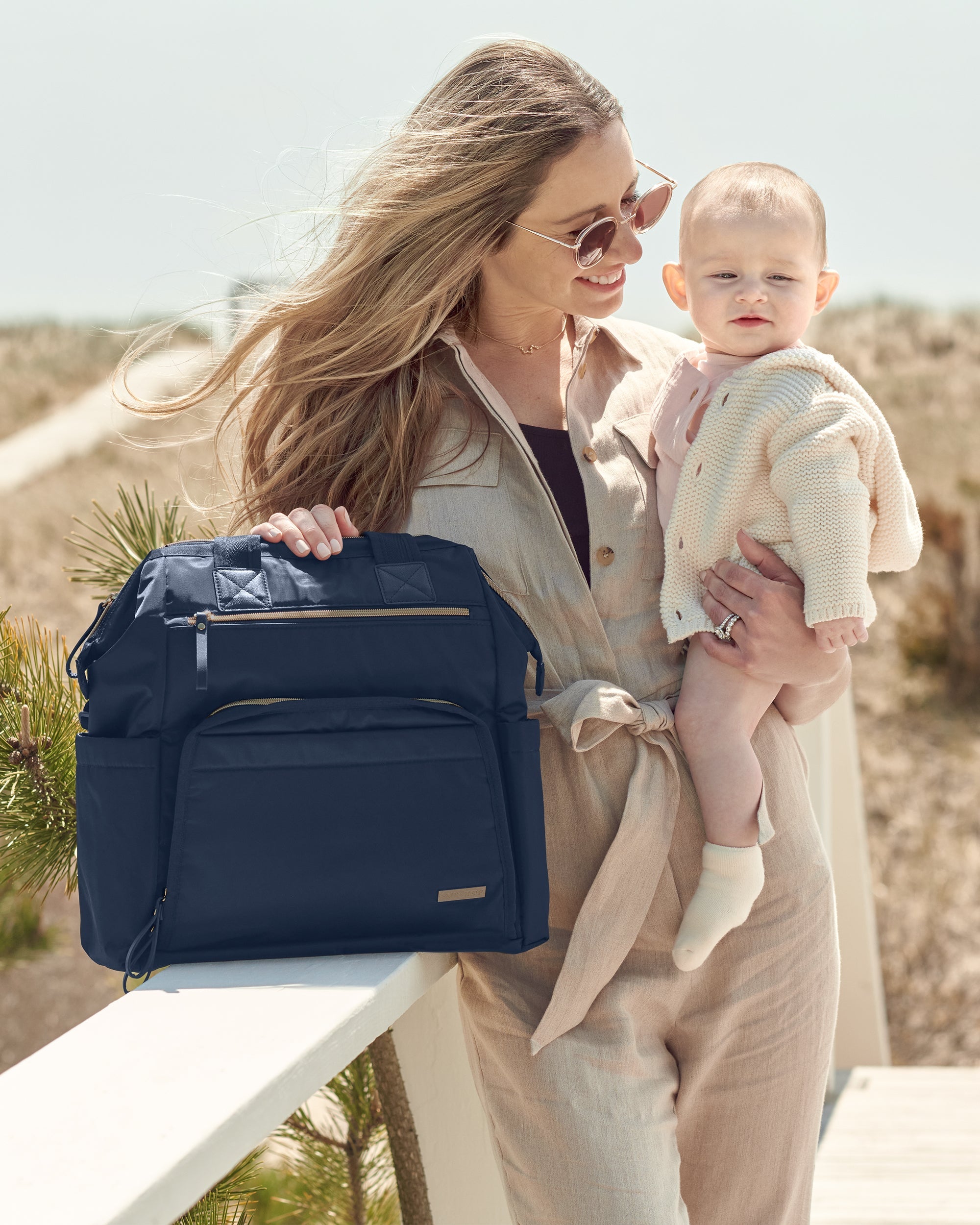 MainFrame Wide Open Nappy Backpack - Navy
