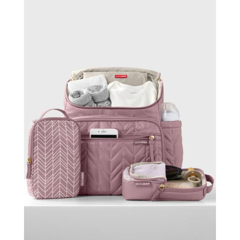 Mauve Forma Nappy Bag Backpack