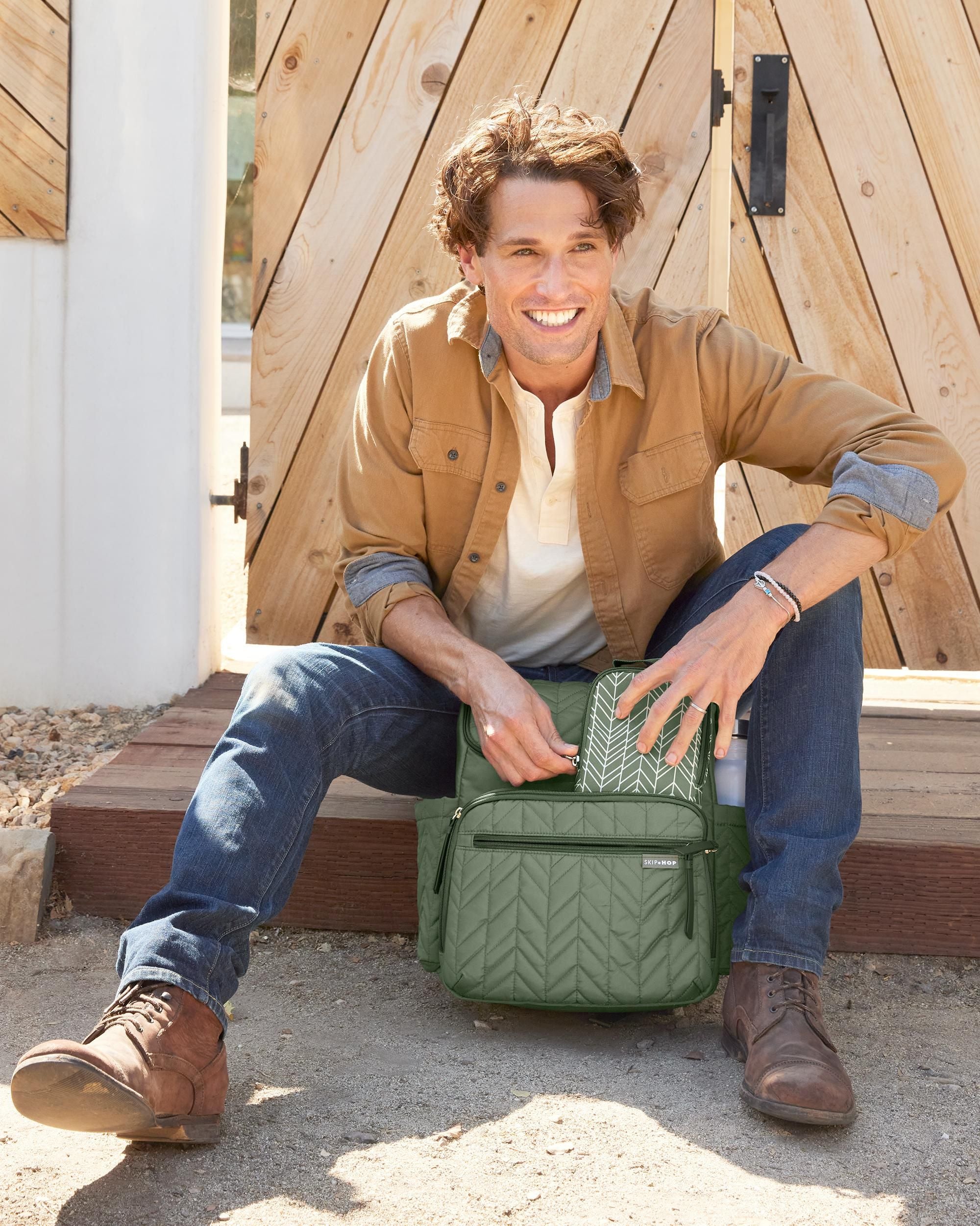 Dark Sage Forma Nappy Bag Backpack