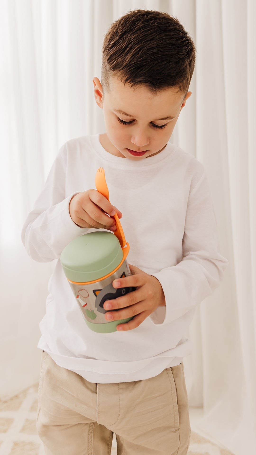 Zoo Insulated Food Jar - Rudy Raccoon