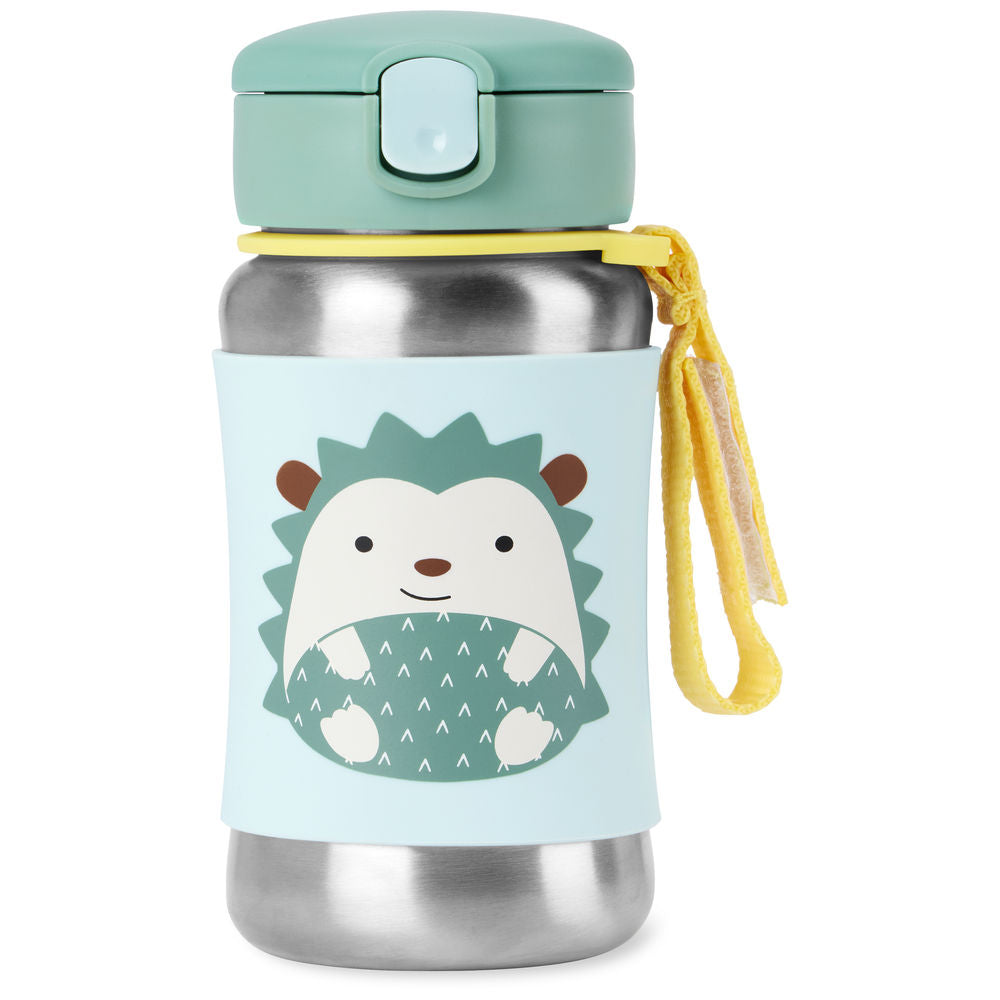 Skip Hop Zoo Stainless Steel Straw Bottle - Hedgehog