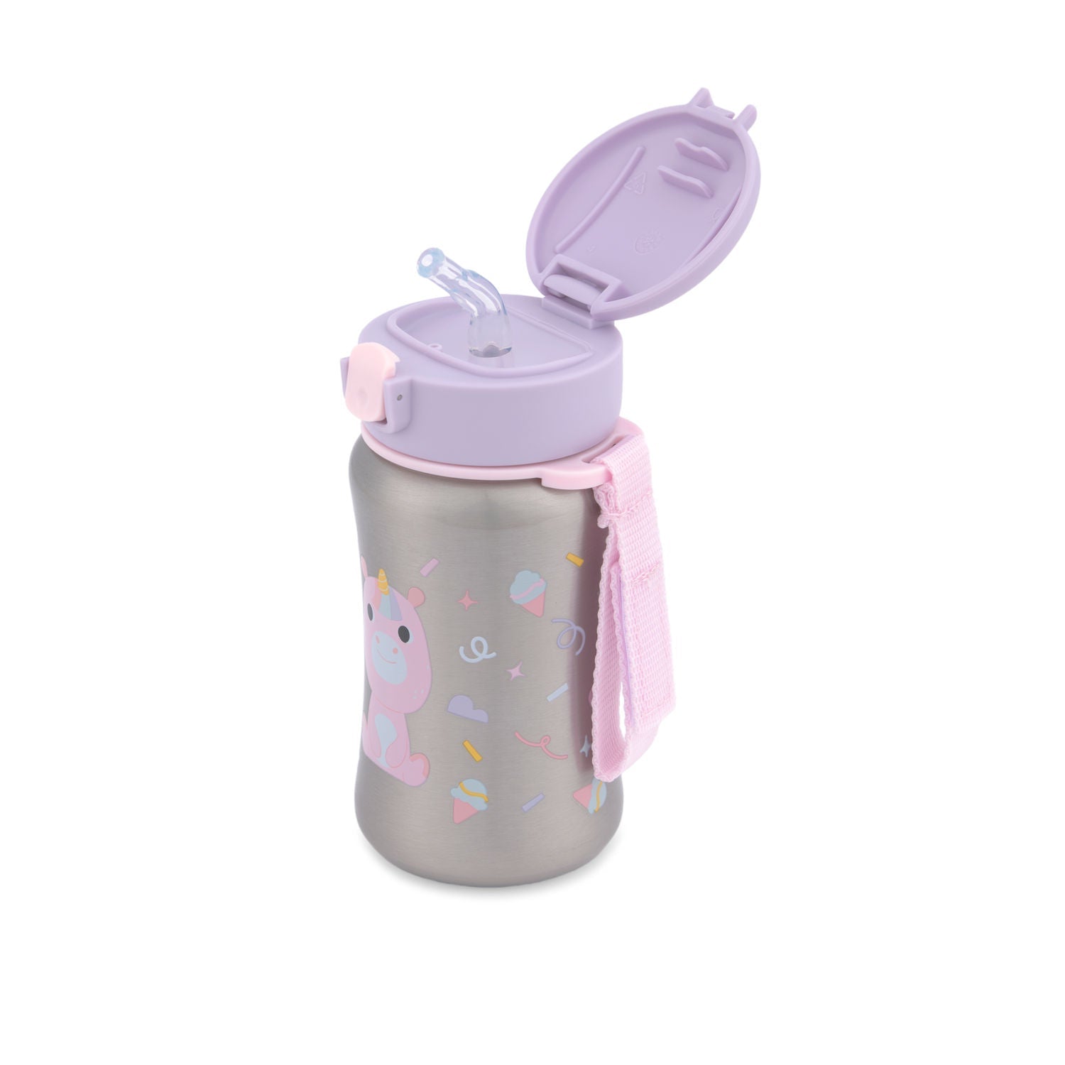 Unicorn Besties Squad Stainless Steel Straw Bottle