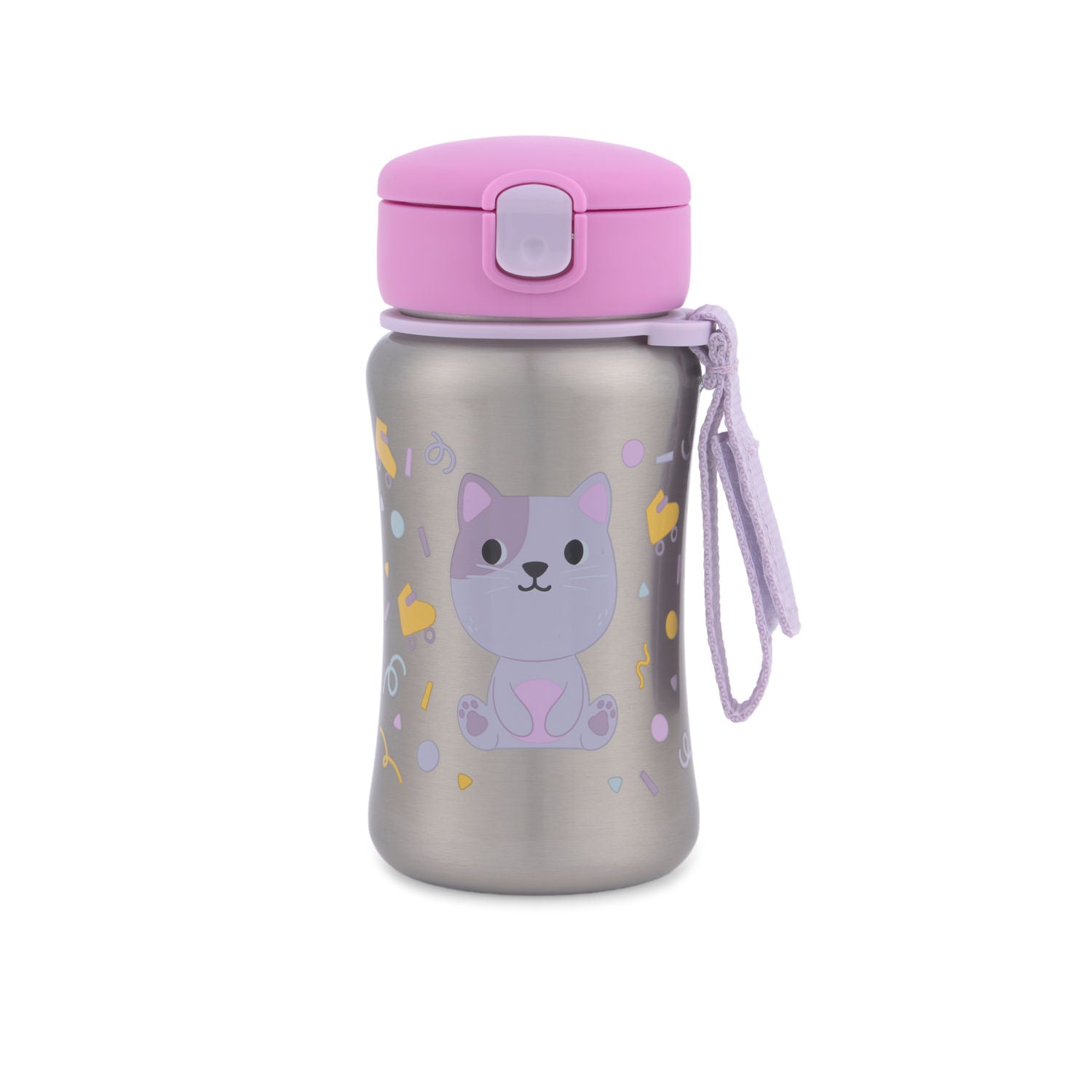 Cat Besties Squad Stainless Steel Straw Bottle