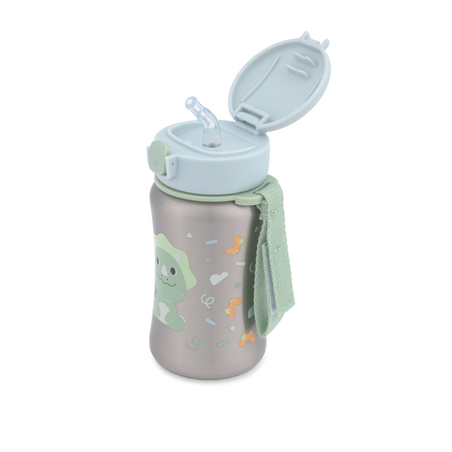 Dino Besties Squad Stainless Steel Straw Bottle