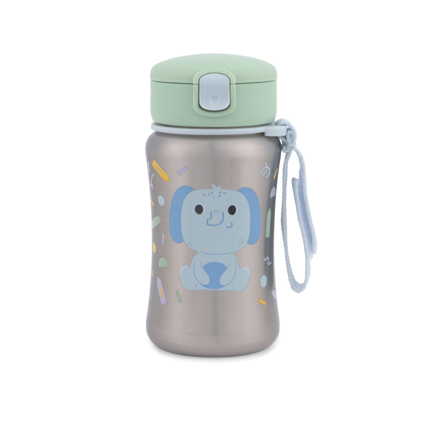 Elephant Besties Squad Stainless Steel Straw Bottle