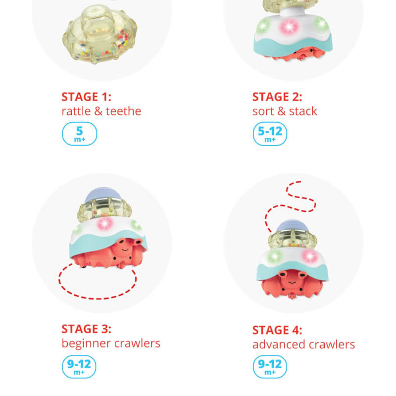 Crab 4 in 1 Crawl Toy