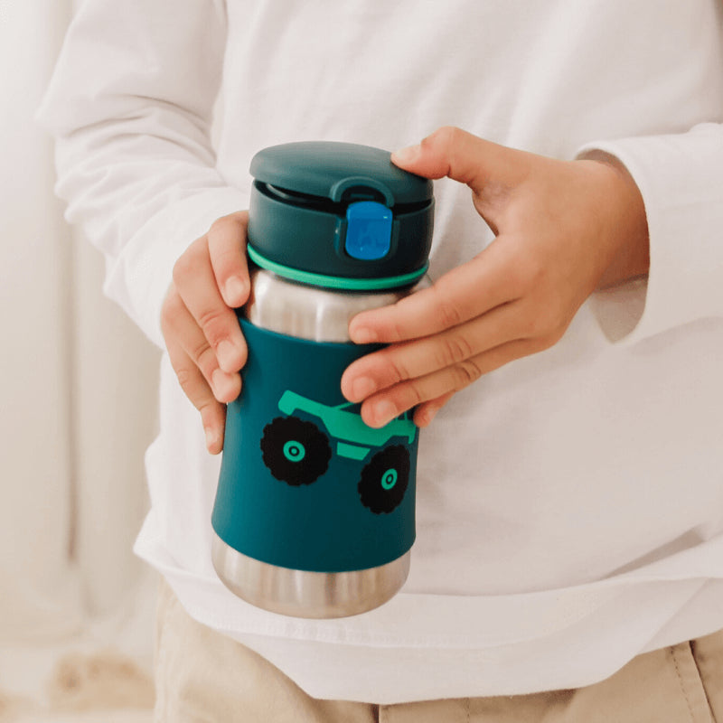 Skip Hop Spark Style Stainless Steel Straw Bottle 350ml